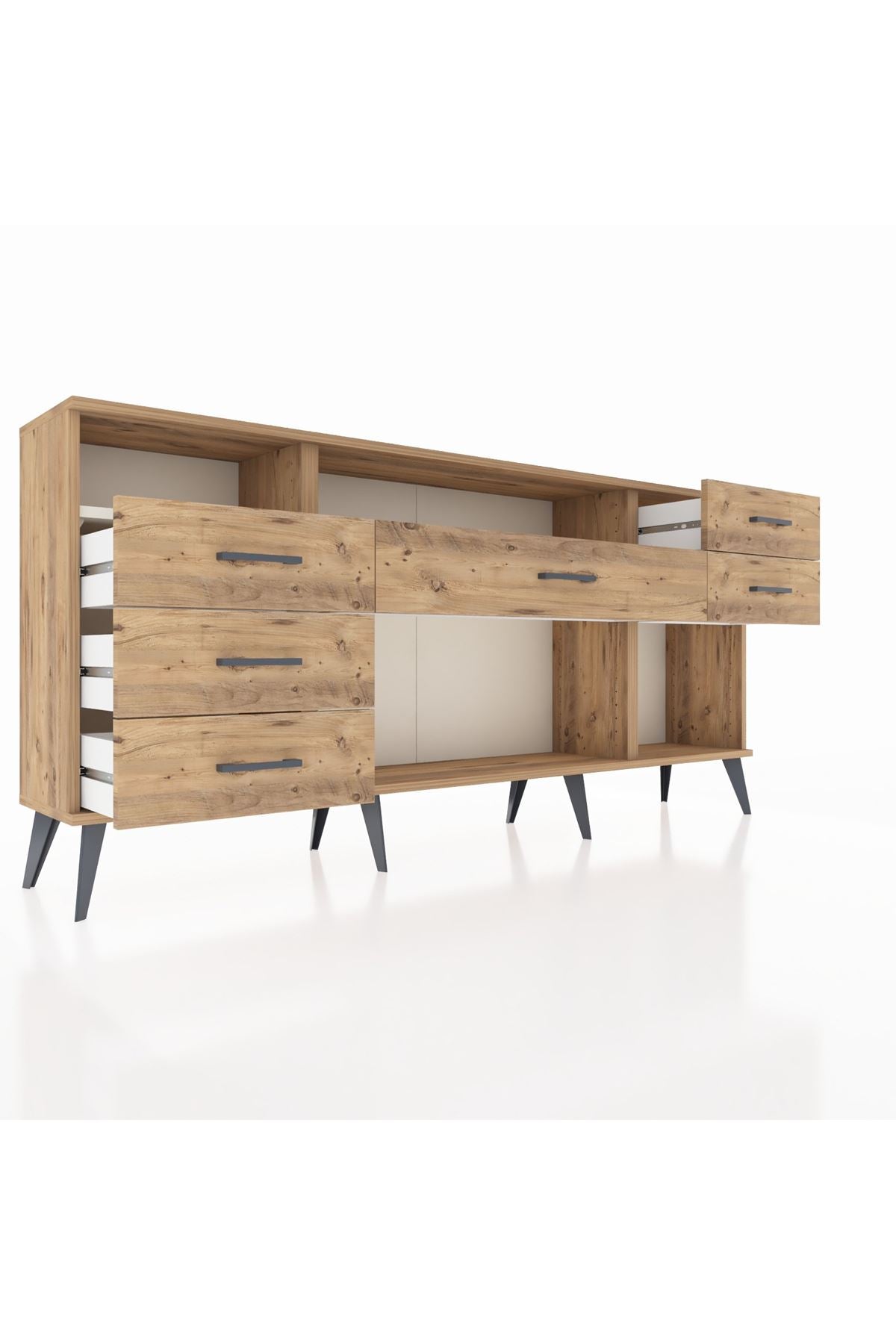 Arges Konsol 2 Raflı 6 Çekmeceli 176x30x83 - S148M012V24A