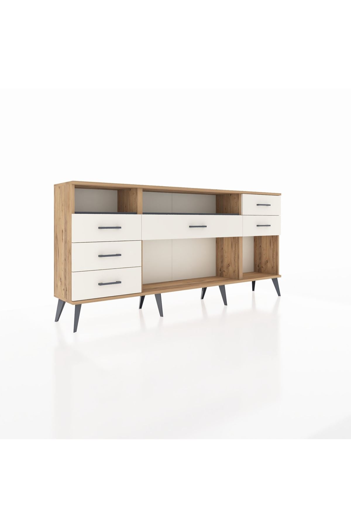 Arges Konsol 2 Raflı 6 Çekmeceli 176x30x83 - S148M012V25A