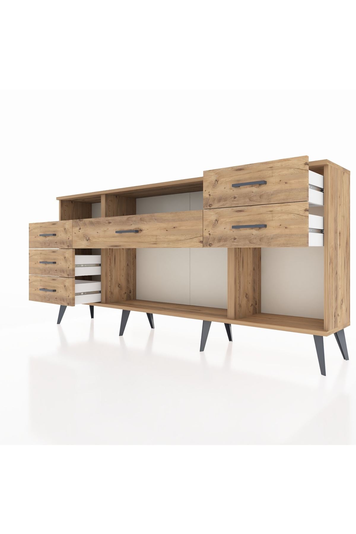 Arges Konsol 2 Raflı 6 Çekmeceli 176x30x83 - S148M012V27A