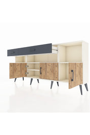 Arges Konsol 5 Raflı 2 Çekmeceli 3 Kapaklı 176x30x83 - S148M013V02A