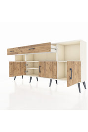Arges Konsol 5 Raflı 2 Çekmeceli 3 Kapaklı 176x30x83 - S148M013V03A