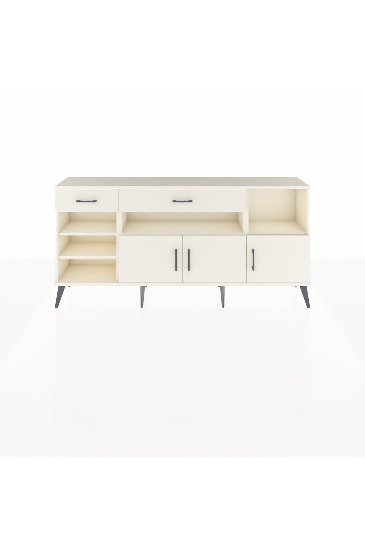 Arges Konsol 5 Raflı 2 Çekmeceli 3 Kapaklı 176x30x83 - S148M013V04A