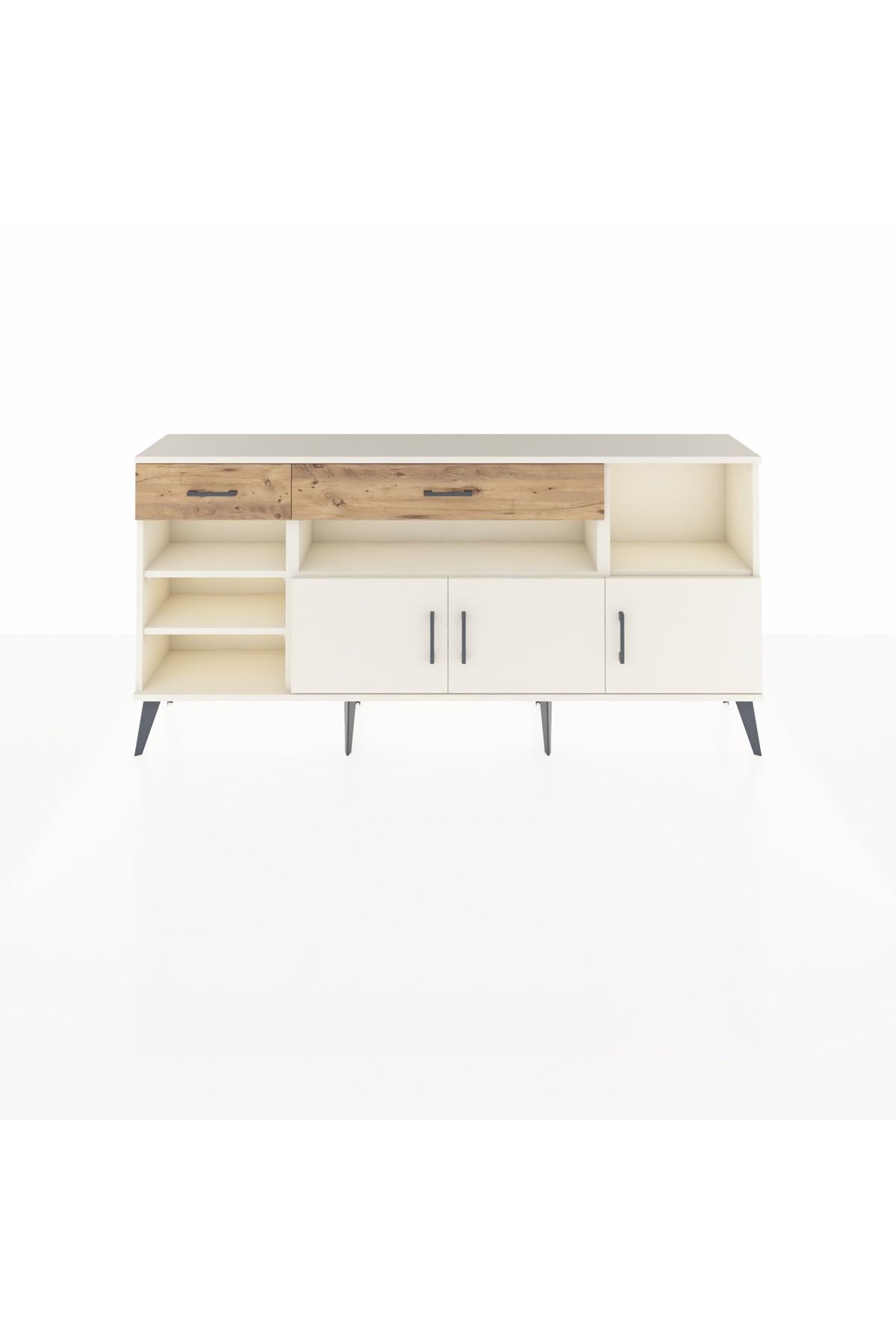 Arges Konsol 5 Raflı 2 Çekmeceli 3 Kapaklı 176x30x83 - S148M013V06A