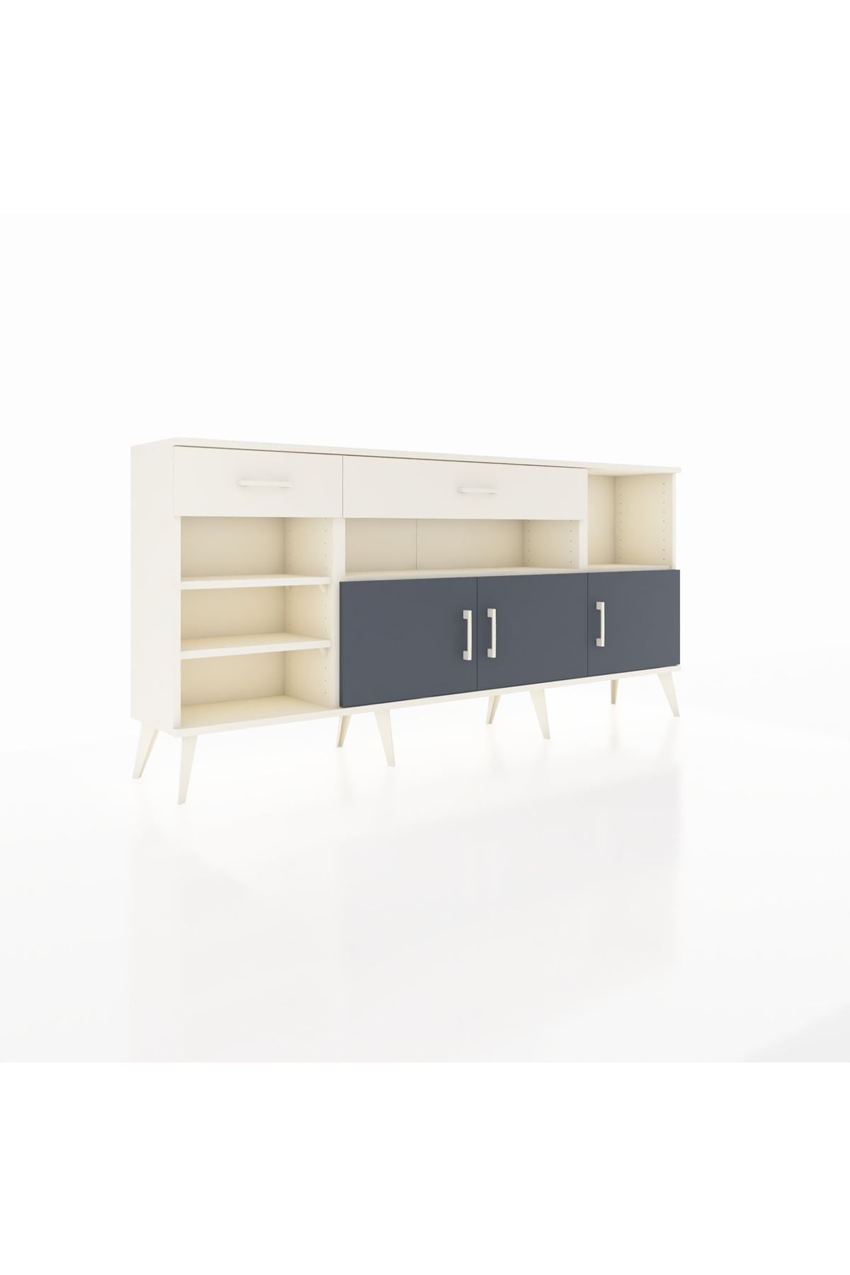 Arges Konsol 5 Raflı 2 Çekmeceli 3 Kapaklı 176x30x83 - S148M013V07A