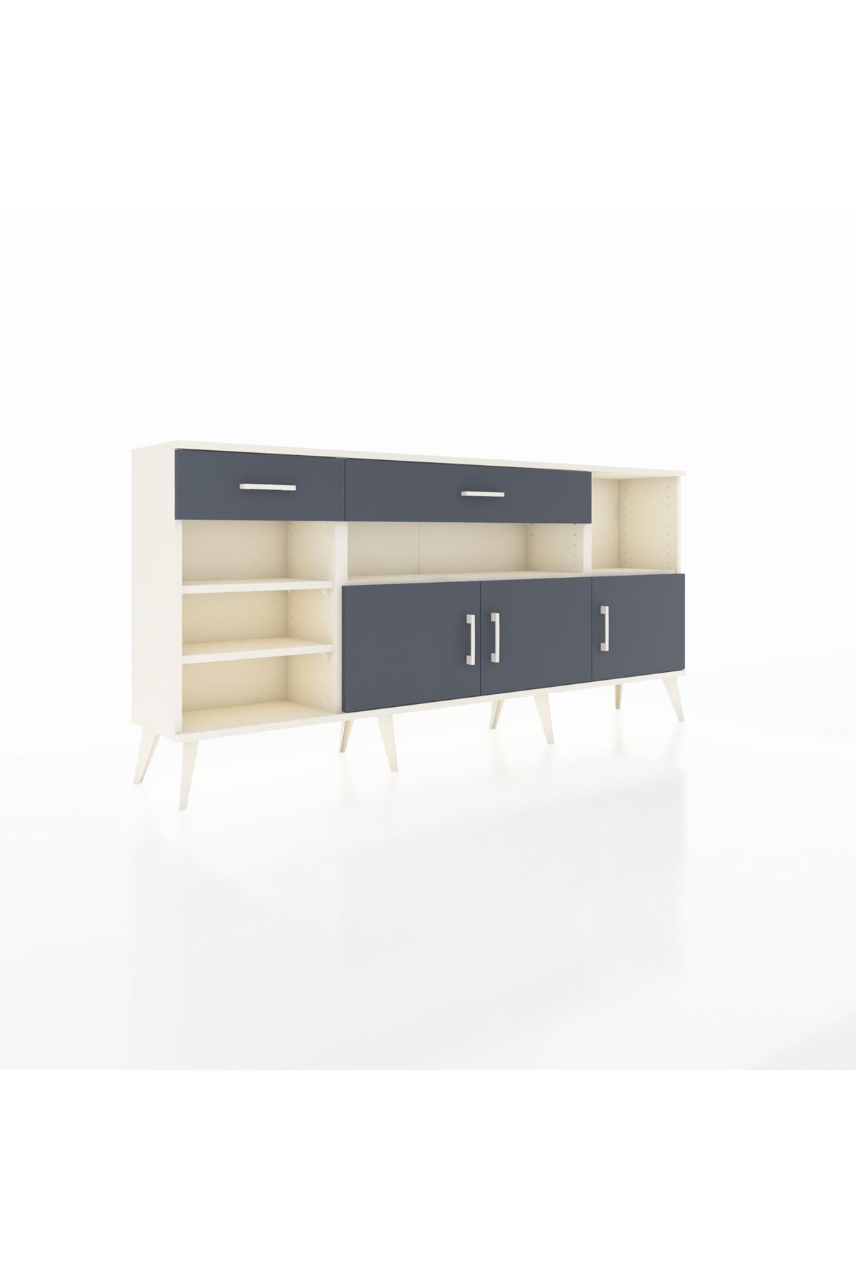 Arges Konsol 5 Raflı 2 Çekmeceli 3 Kapaklı 176x30x83 - S148M013V08A