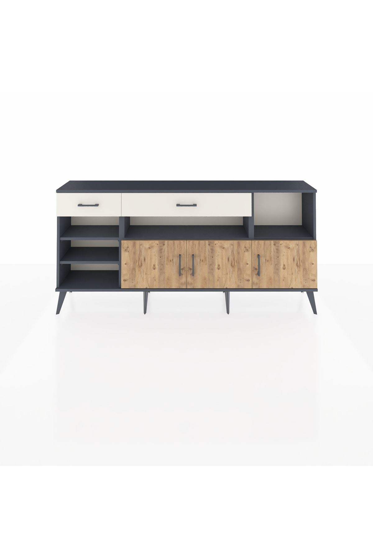 Arges Konsol 5 Raflı 2 Çekmeceli 3 Kapaklı 176x30x83 - S148M013V10A