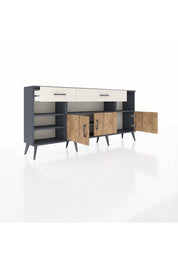 Arges Konsol 5 Raflı 2 Çekmeceli 3 Kapaklı 176x30x83 - S148M013V10A