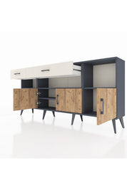 Arges Konsol 5 Raflı 2 Çekmeceli 3 Kapaklı 176x30x83 - S148M013V10A