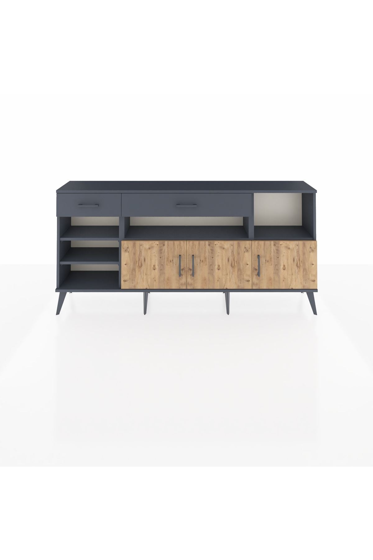 Arges Konsol 5 Raflı 2 Çekmeceli 3 Kapaklı 176x30x83 - S148M013V11A