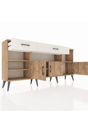 Arges Konsol 5 Raflı 2 Çekmeceli 3 Kapaklı 176x30x83 - S148M013V19A