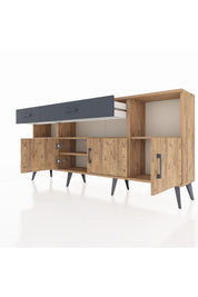 Arges Konsol 5 Raflı 2 Çekmeceli 3 Kapaklı 176x30x83 - S148M013V20A