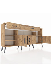 Arges Konsol 5 Raflı 2 Çekmeceli 3 Kapaklı 176x30x83 - S148M013V21A