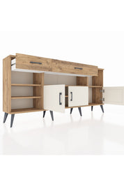 Arges Konsol 5 Raflı 2 Çekmeceli 3 Kapaklı 176x30x83 - S148M013V24A