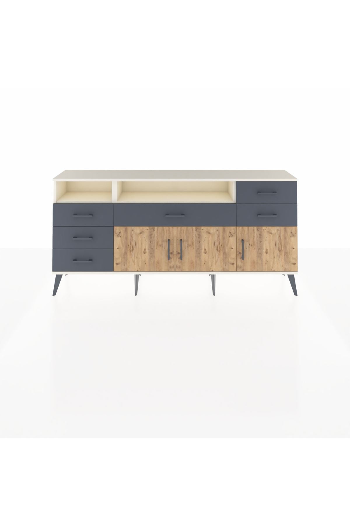 Arges Konsol 3 Raflı 6 Çekmeceli 3 Kapaklı 176x30x83 - S148M014V02A