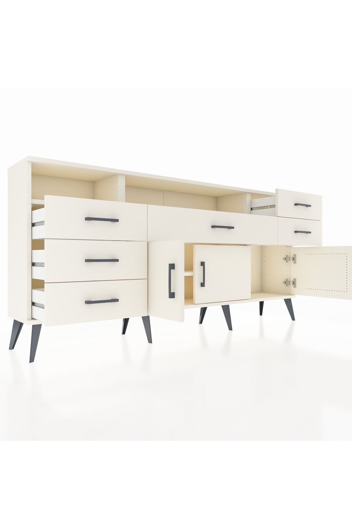 Arges Konsol 3 Raflı 6 Çekmeceli 3 Kapaklı 176x30x83 - S148M014V04A