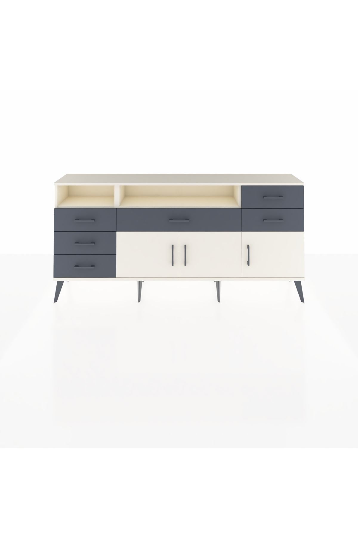 Arges Konsol 3 Raflı 6 Çekmeceli 3 Kapaklı 176x30x83 - S148M014V05A