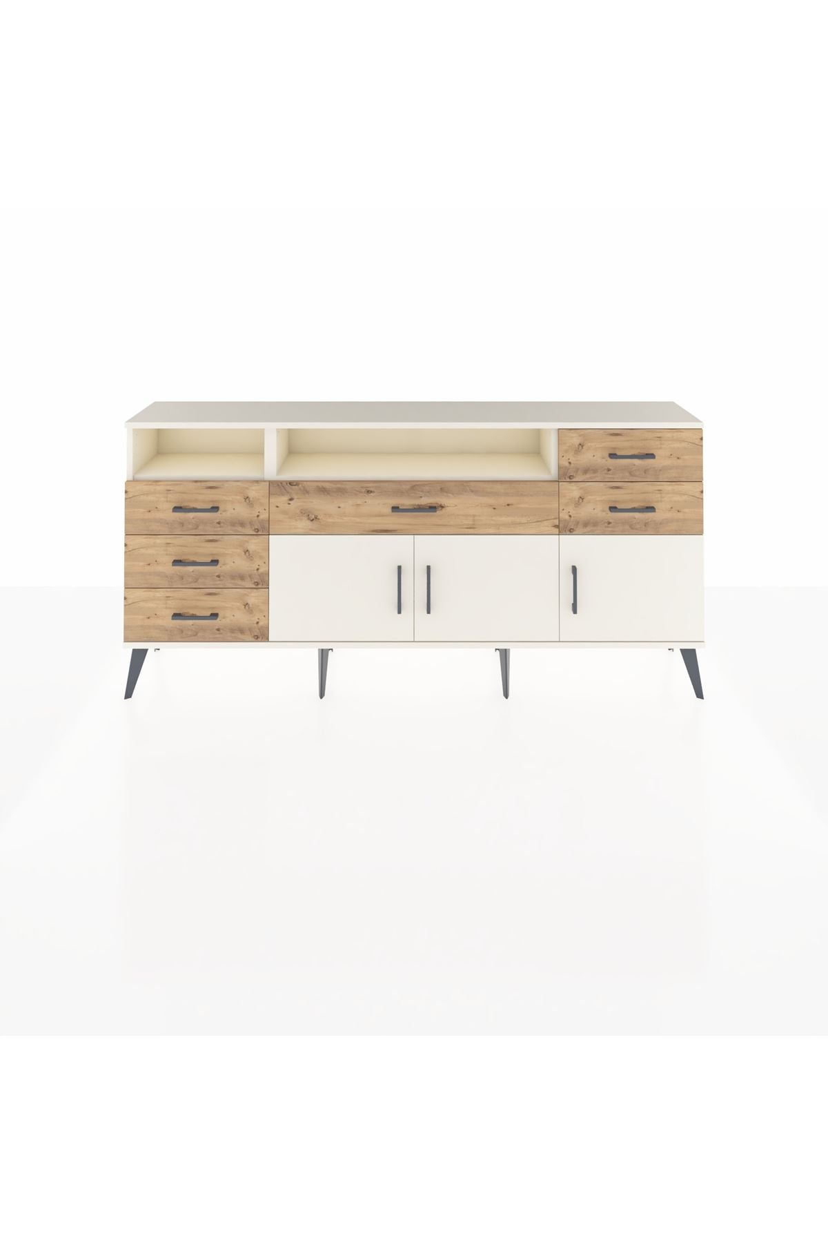 Arges Konsol 3 Raflı 6 Çekmeceli 3 Kapaklı 176x30x83 - S148M014V06A