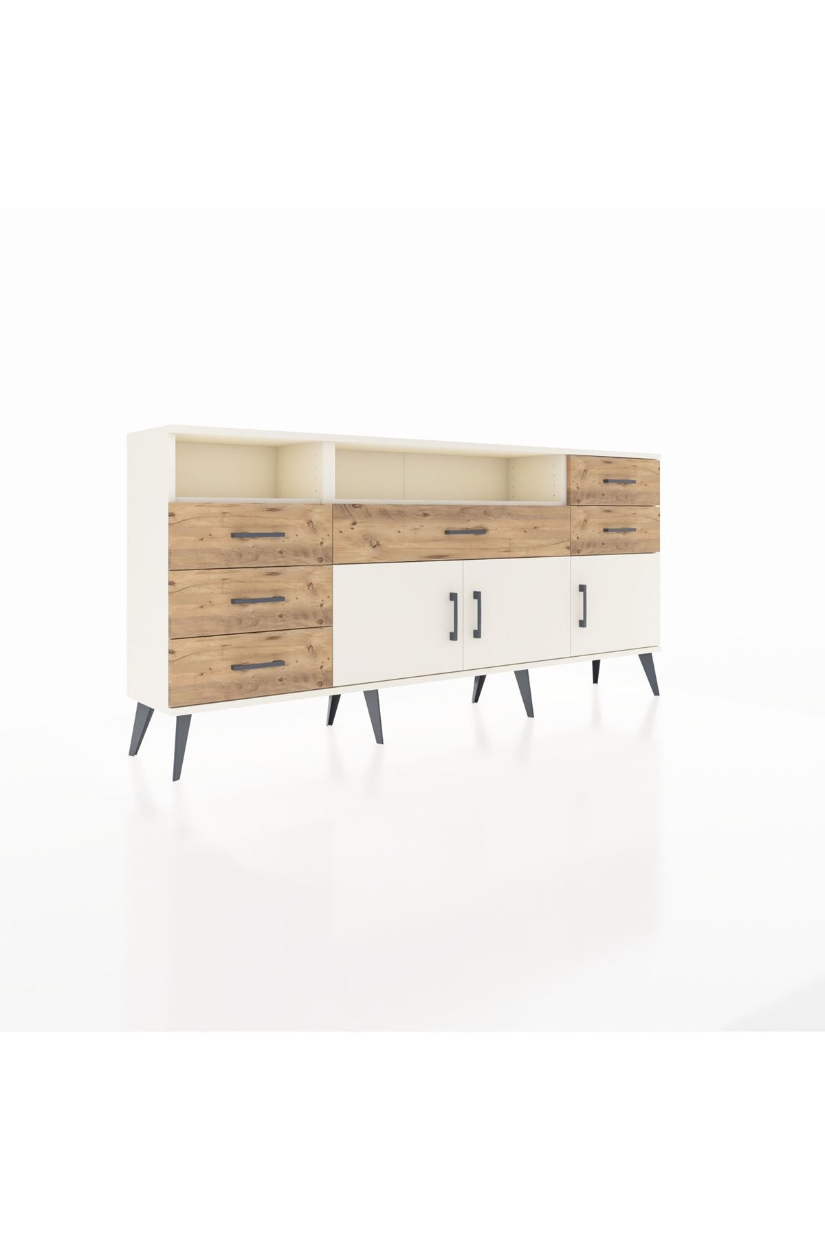 Arges Konsol 3 Raflı 6 Çekmeceli 3 Kapaklı 176x30x83 - S148M014V06A