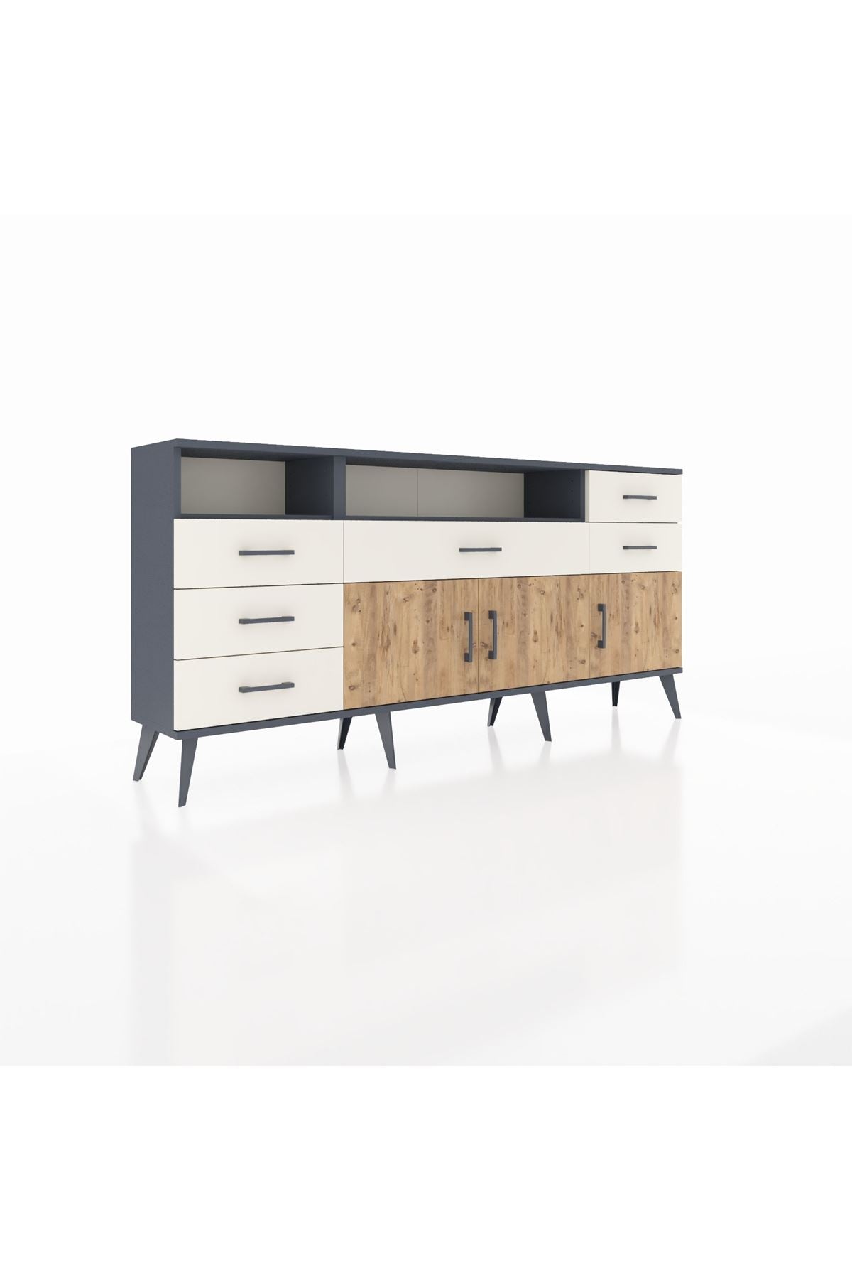 Arges Konsol 3 Raflı 6 Çekmeceli 3 Kapaklı 176x30x83 - S148M014V10A