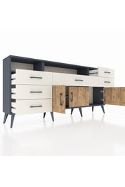 Arges Konsol 3 Raflı 6 Çekmeceli 3 Kapaklı 176x30x83 - S148M014V10A