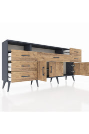 Arges Konsol 3 Raflı 6 Çekmeceli 3 Kapaklı 176x30x83 - S148M014V12A