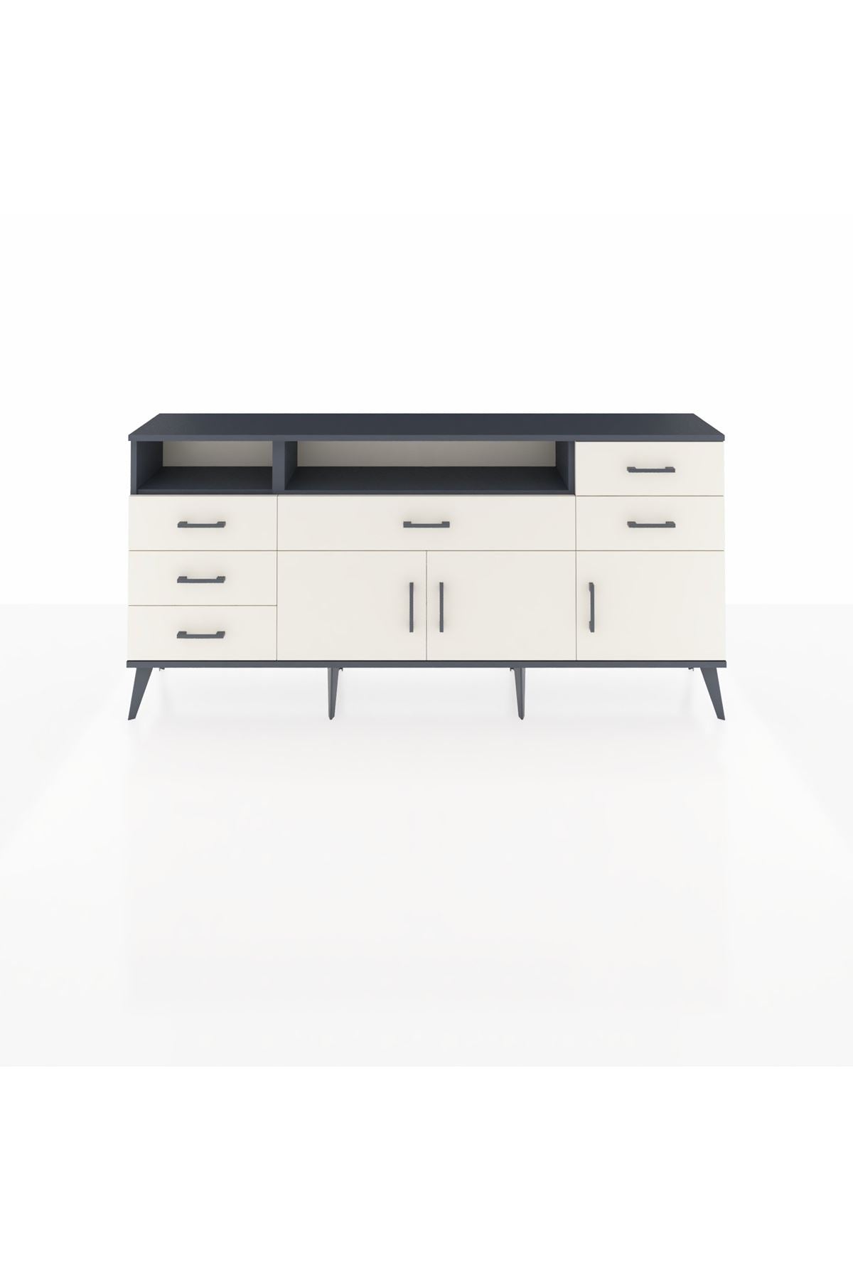 Arges Konsol 3 Raflı 6 Çekmeceli 3 Kapaklı 176x30x83 - S148M014V13A