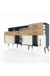 Arges Konsol 3 Raflı 6 Çekmeceli 3 Kapaklı 176x30x83 - S148M014V15A