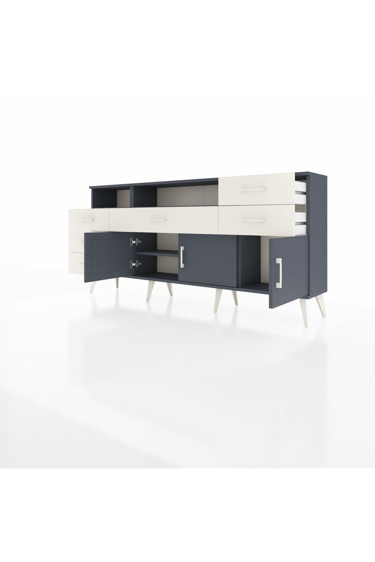 Arges Konsol 3 Raflı 6 Çekmeceli 3 Kapaklı 176x30x83 - S148M014V16A