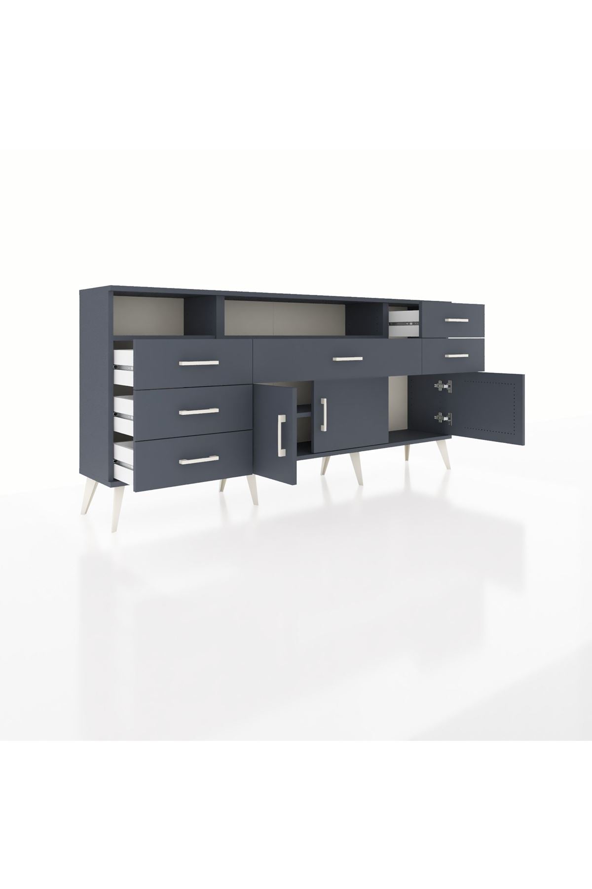 Arges Konsol 3 Raflı 6 Çekmeceli 3 Kapaklı 176x30x83 - S148M014V17A