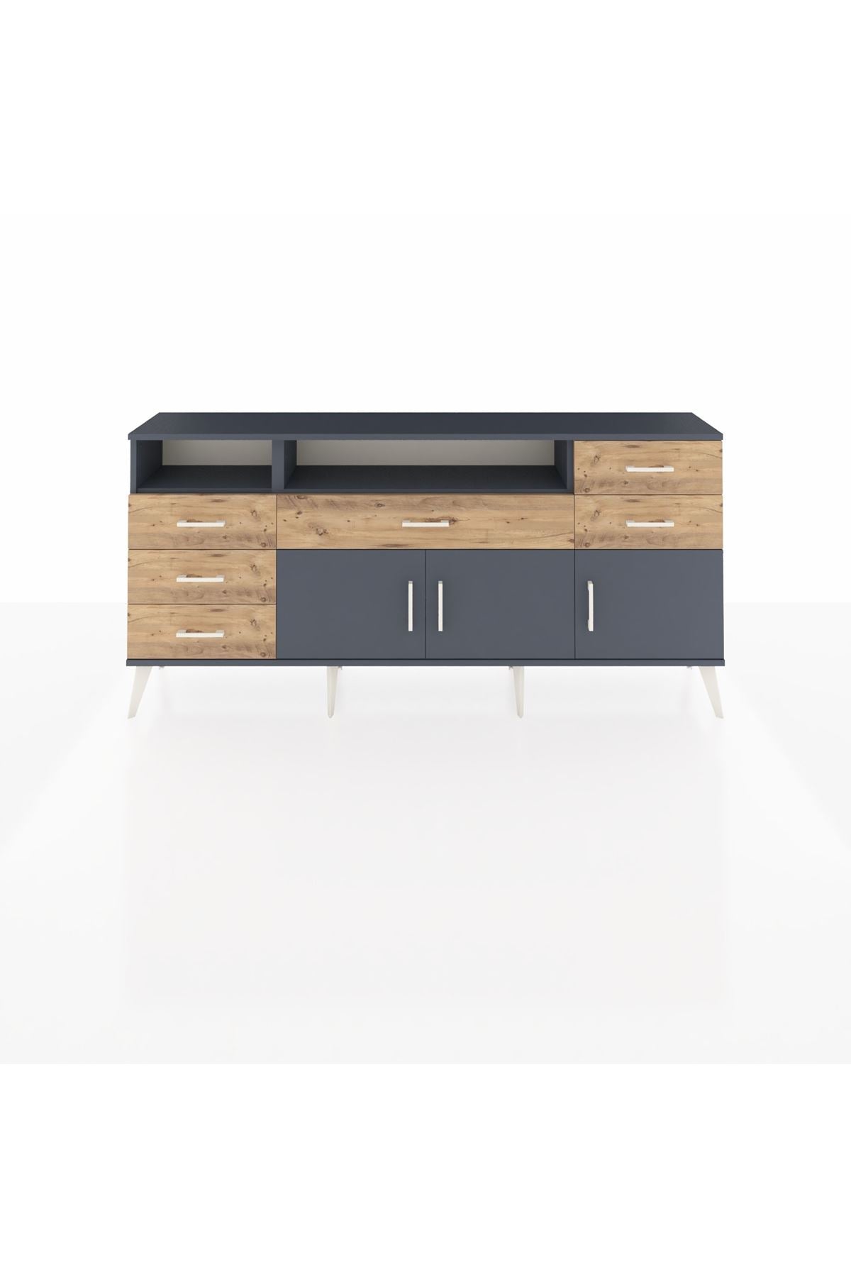 Arges Konsol 3 Raflı 6 Çekmeceli 3 Kapaklı 176x30x83 - S148M014V18A