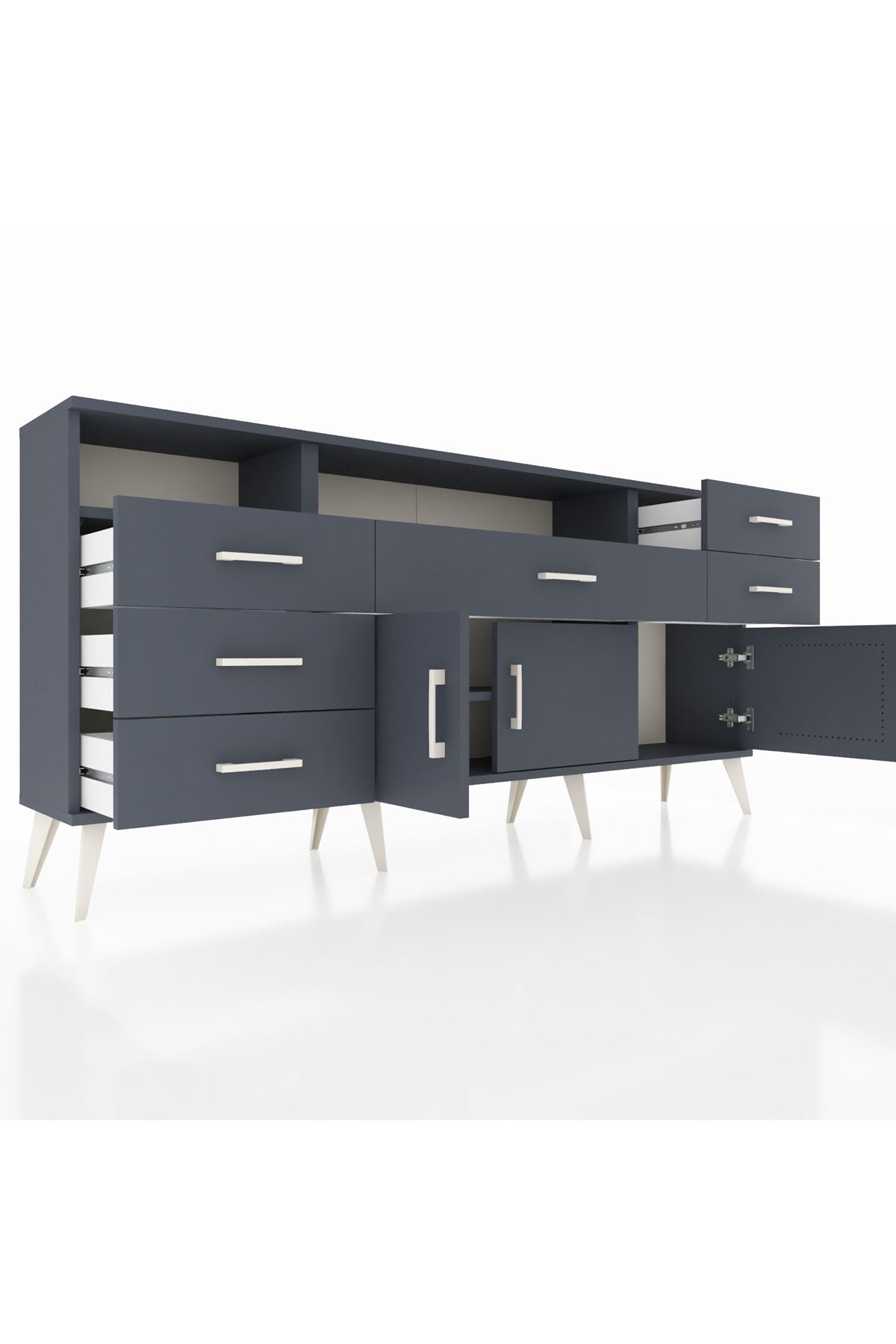 Arges Konsol 3 Raflı 6 Çekmeceli 3 Kapaklı 176x30x83 - S148M014V17A