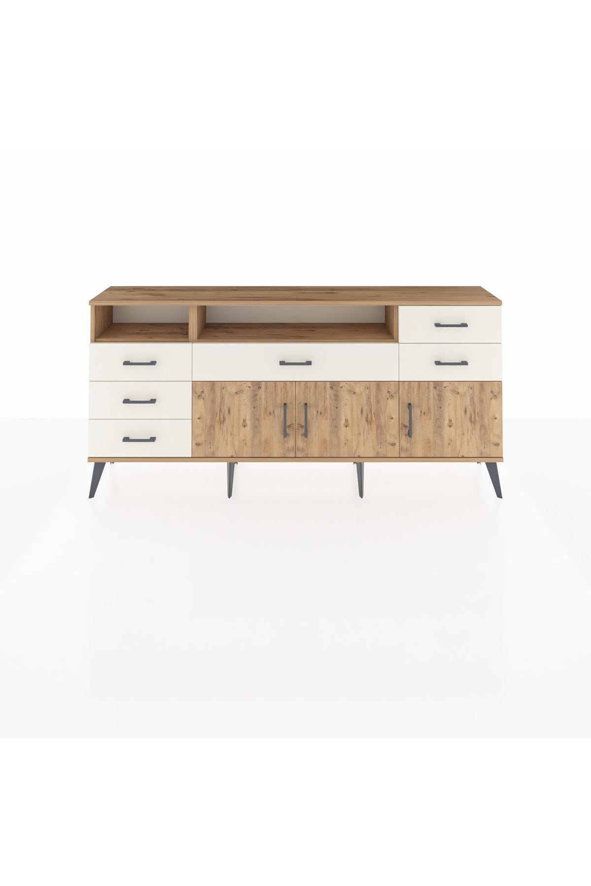 Arges Konsol 3 Raflı 6 Çekmeceli 3 Kapaklı 176x30x83 - S148M014V19A