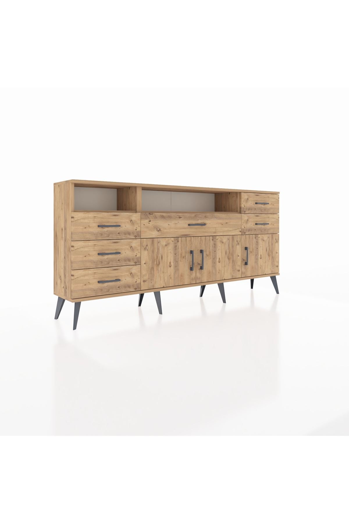 Arges Konsol 3 Raflı 6 Çekmeceli 3 Kapaklı 176x30x83 - S148M014V21A