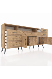 Arges Konsol 3 Raflı 6 Çekmeceli 3 Kapaklı 176x30x83 - S148M014V21A