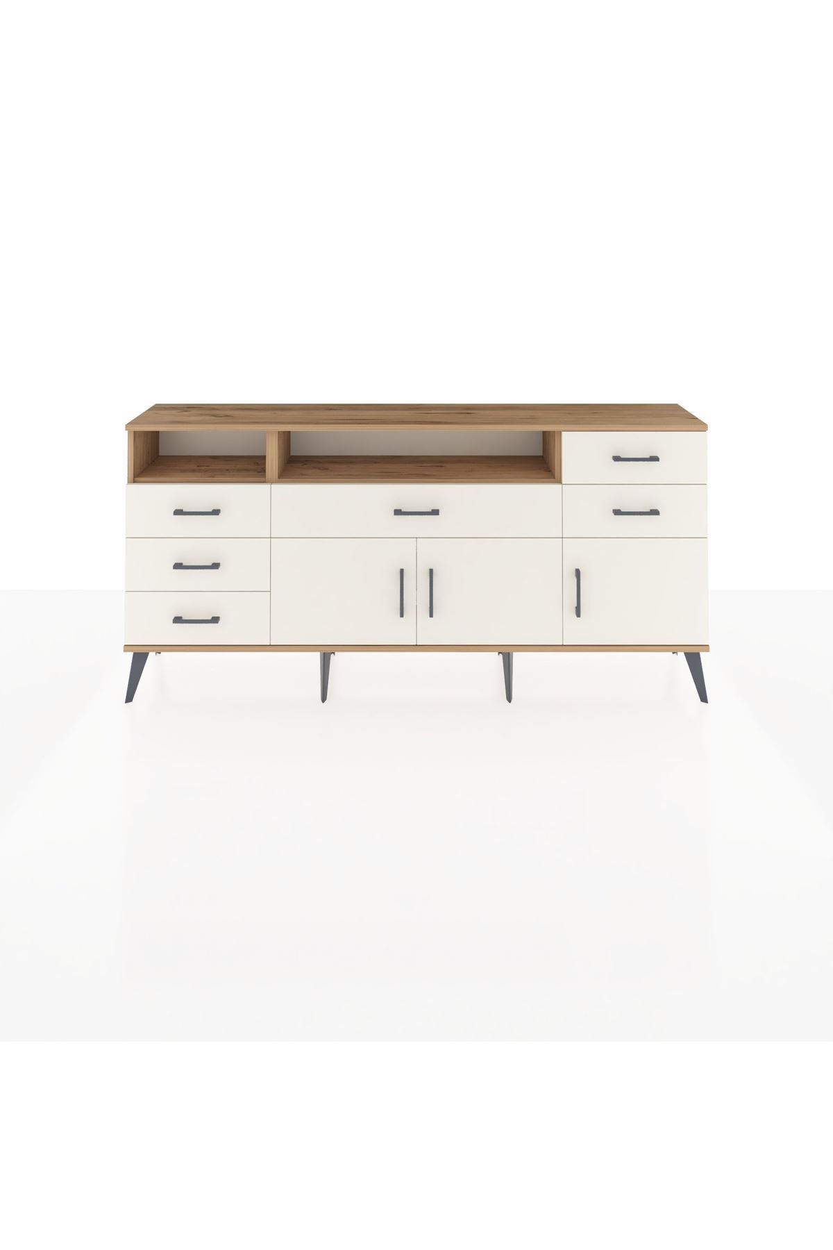 Arges Konsol 3 Raflı 6 Çekmeceli 3 Kapaklı 176x30x83 - S148M014V22A