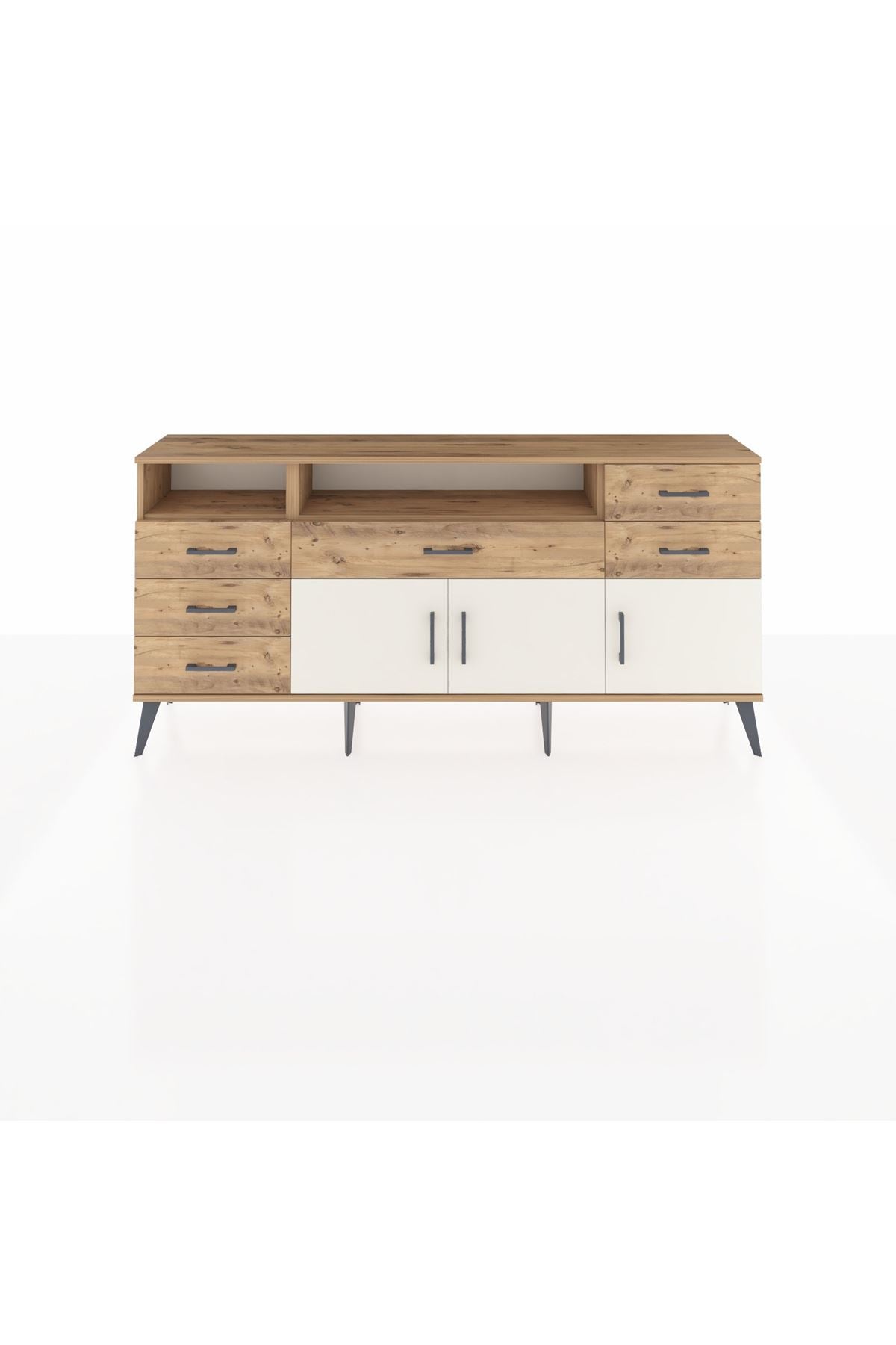Arges Konsol 3 Raflı 6 Çekmeceli 3 Kapaklı 176x30x83 - S148M014V24A