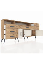 Arges Konsol 3 Raflı 6 Çekmeceli 3 Kapaklı 176x30x83 - S148M014V24A