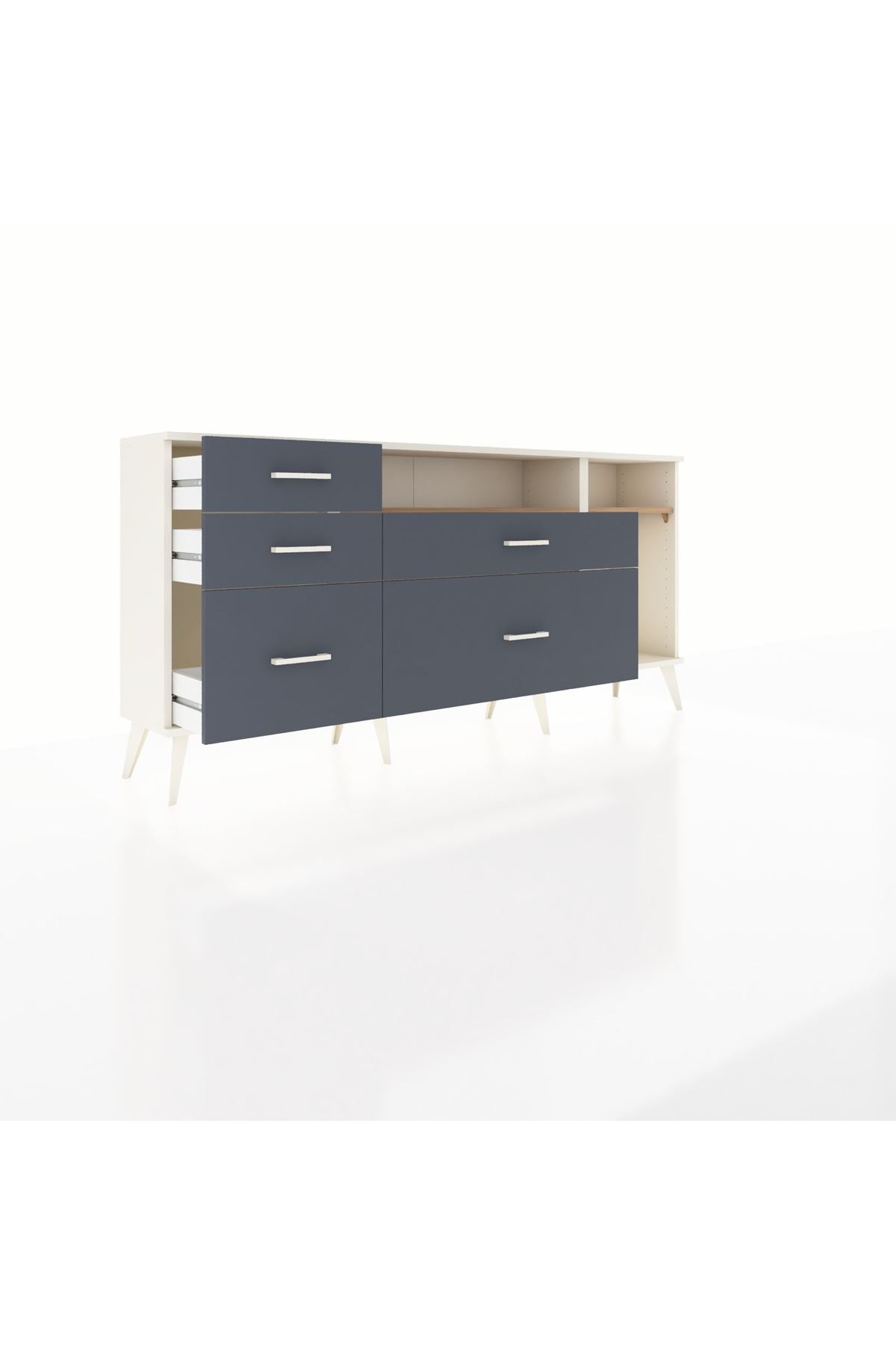 Arges Konsol 2 Raflı 5 Çekmeceli 176x30x83 - S148M015V02A