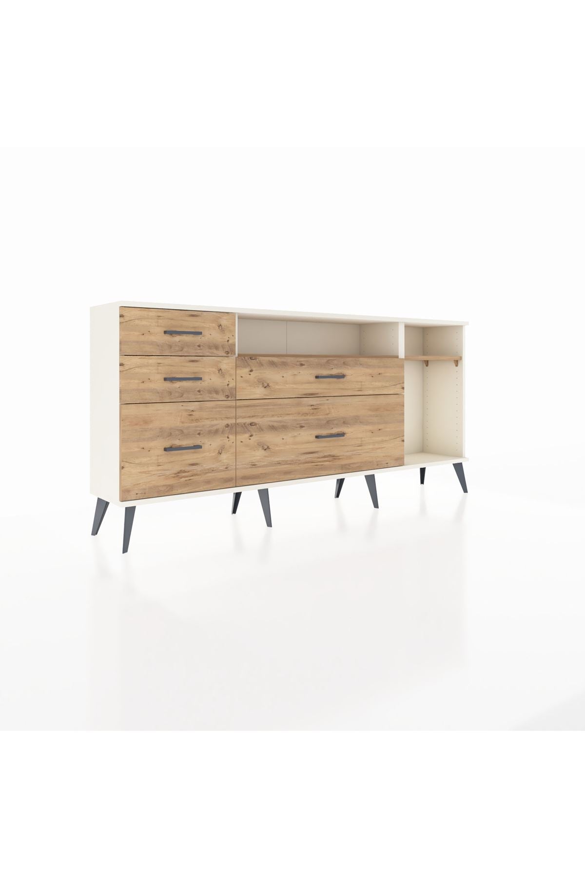 Arges Konsol 2 Raflı 5 Çekmeceli 176x30x83 - S148M015V03A