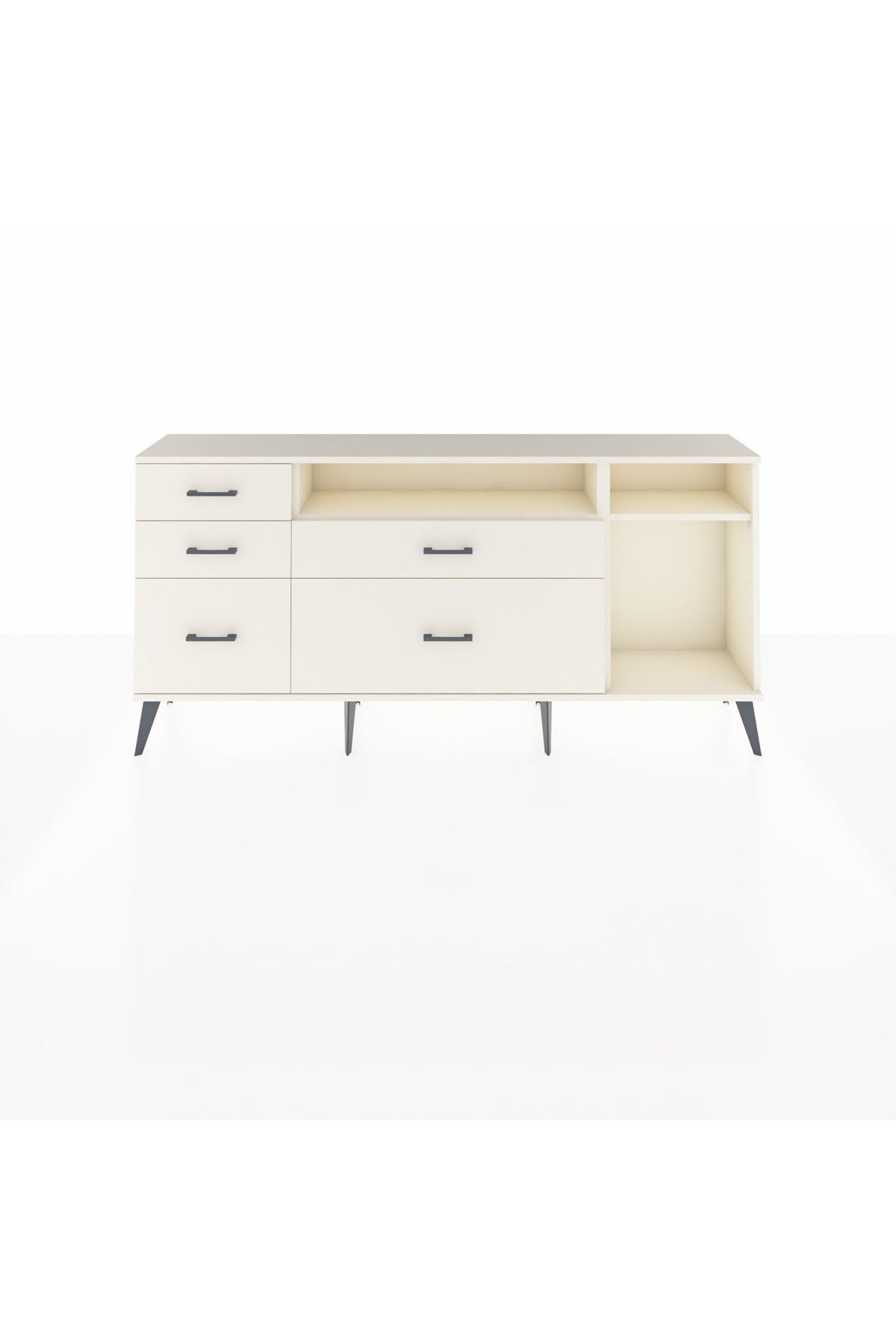 Arges Konsol 2 Raflı 5 Çekmeceli 176x30x83 - S148M015V04A