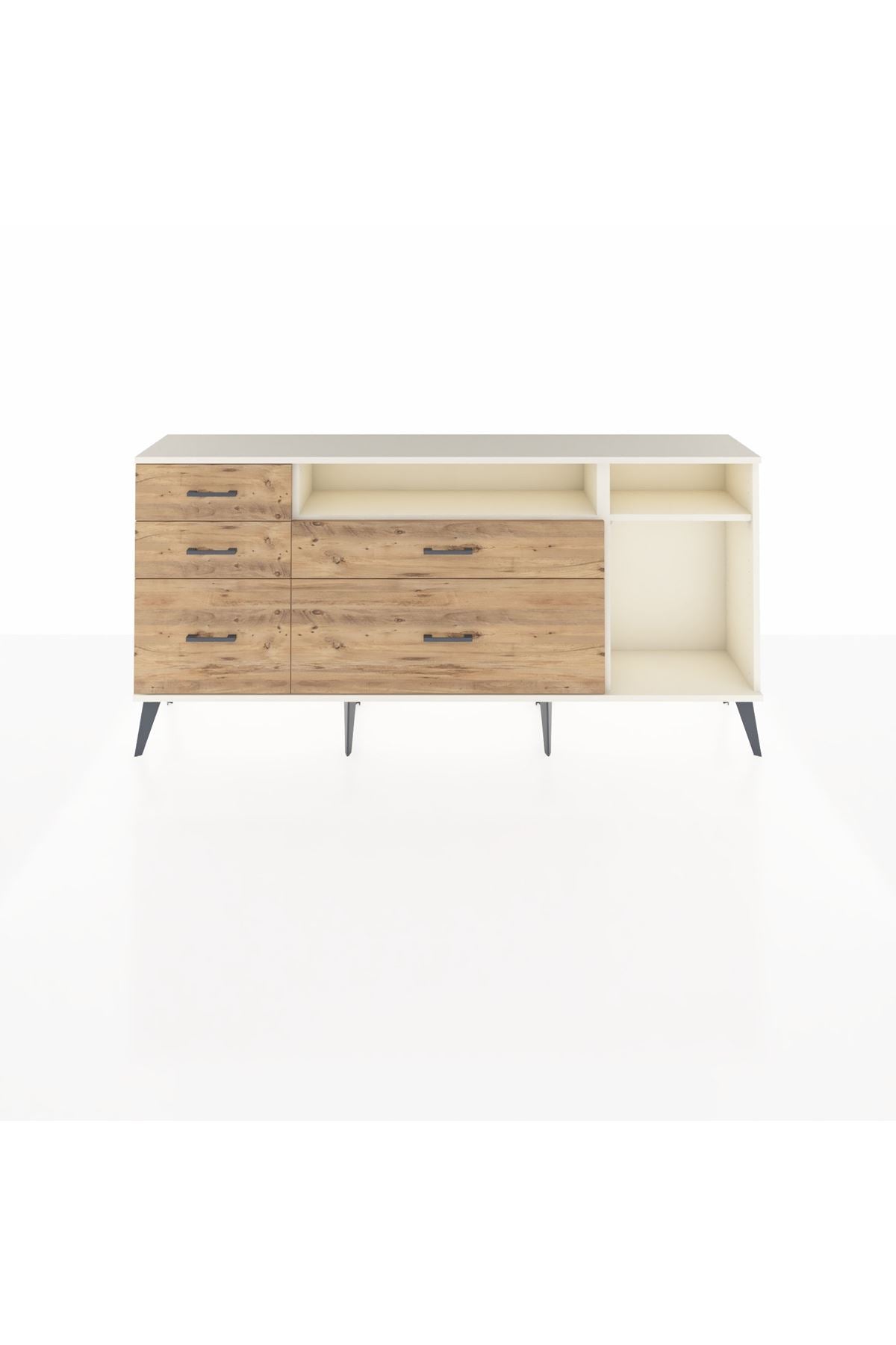 Arges Konsol 2 Raflı 5 Çekmeceli 176x30x83 - S148M015V06A