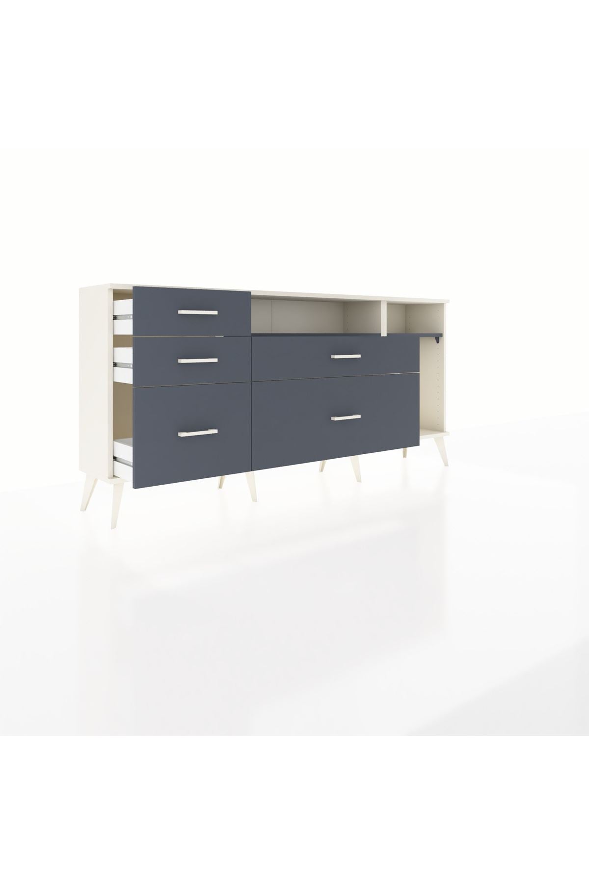 Arges Konsol 2 Raflı 5 Çekmeceli 176x30x83 - S148M015V08A