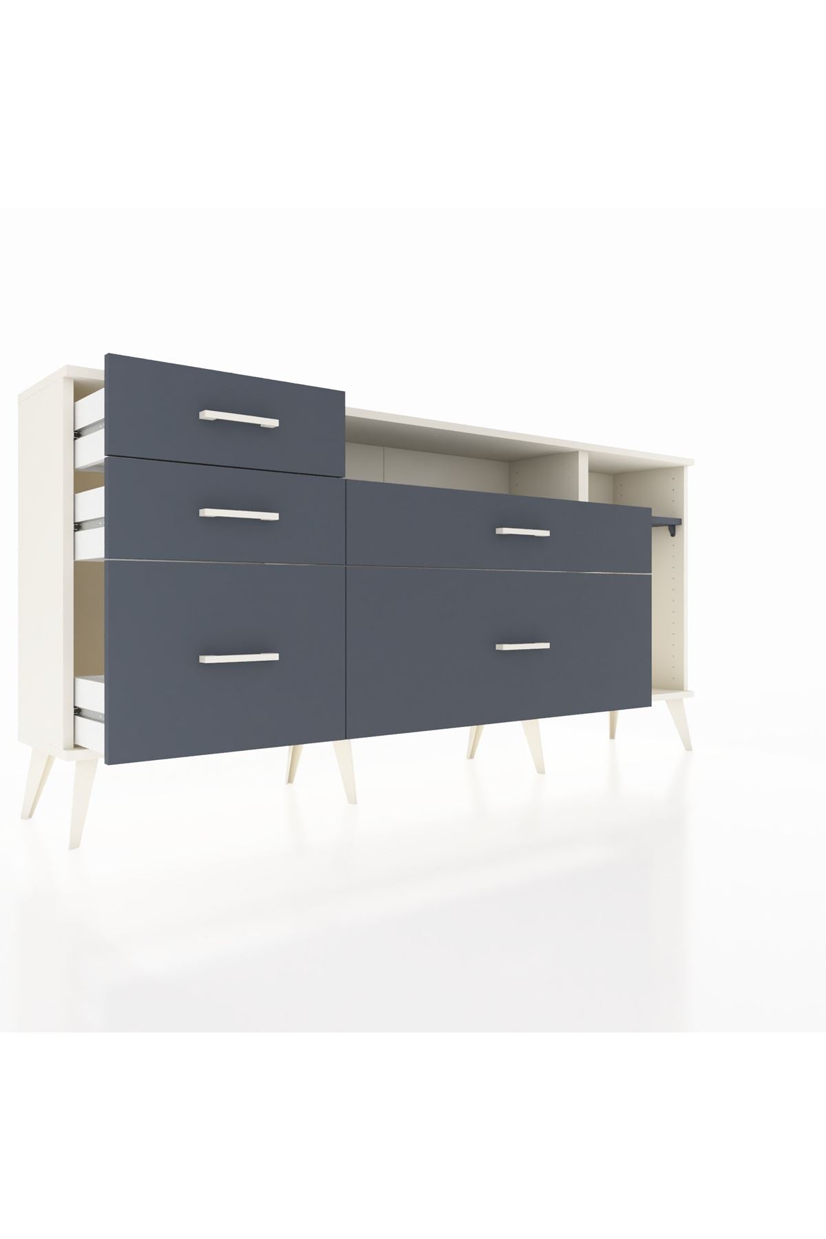 Arges Konsol 2 Raflı 5 Çekmeceli 176x30x83 - S148M015V08A