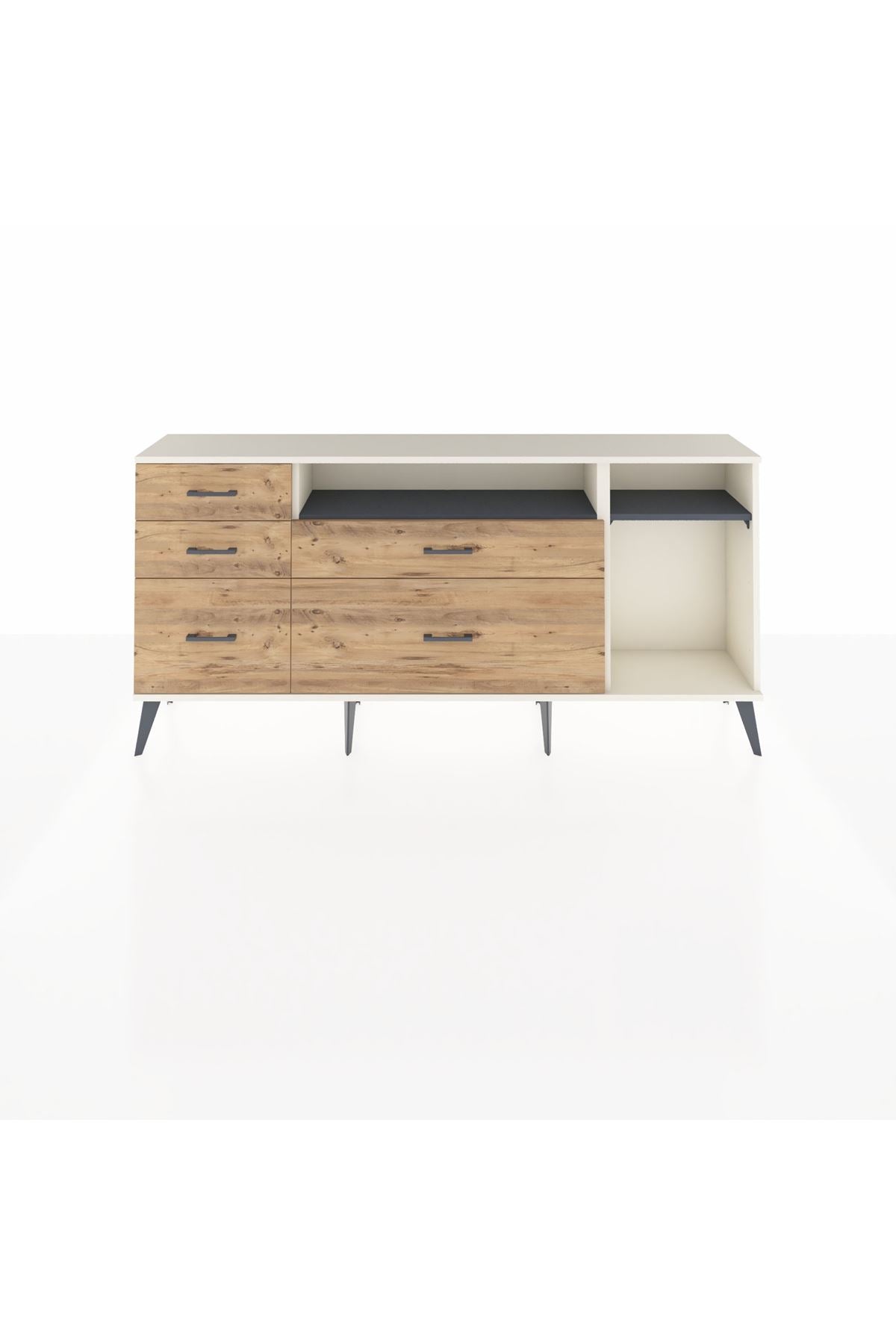 Arges Konsol 2 Raflı 5 Çekmeceli 176x30x83 - S148M015V09A