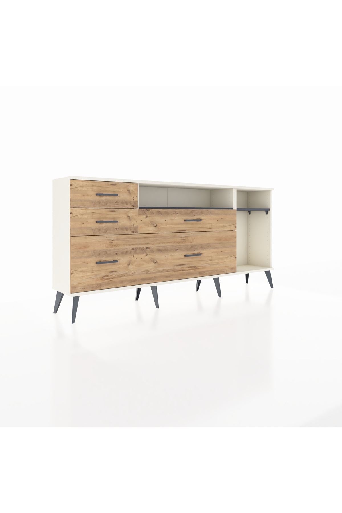 Arges Konsol 2 Raflı 5 Çekmeceli 176x30x83 - S148M015V09A
