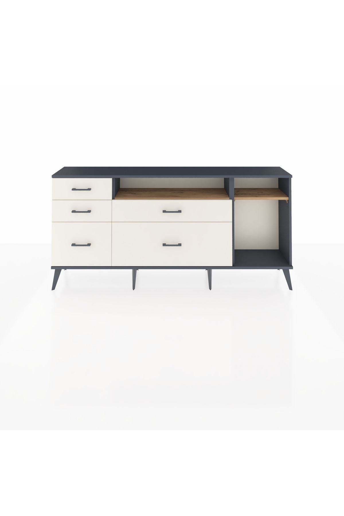 Arges Konsol 2 Raflı 5 Çekmeceli 176x30x83 - S148M015V10A