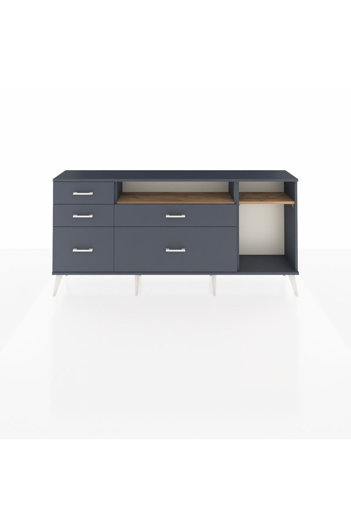 Arges Konsol 2 Raflı 5 Çekmeceli 176x30x83 - S148M015V11A