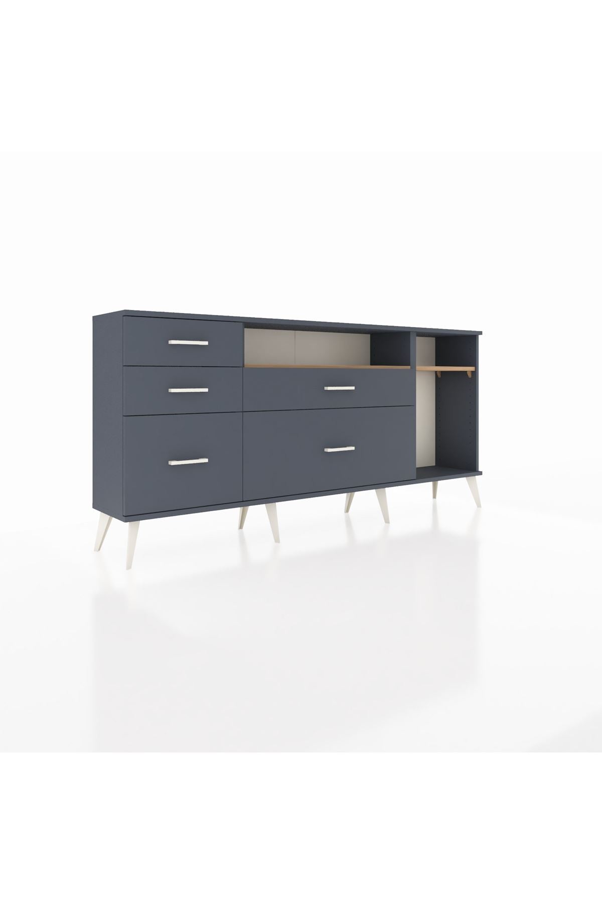 Arges Konsol 2 Raflı 5 Çekmeceli 176x30x83 - S148M015V11A