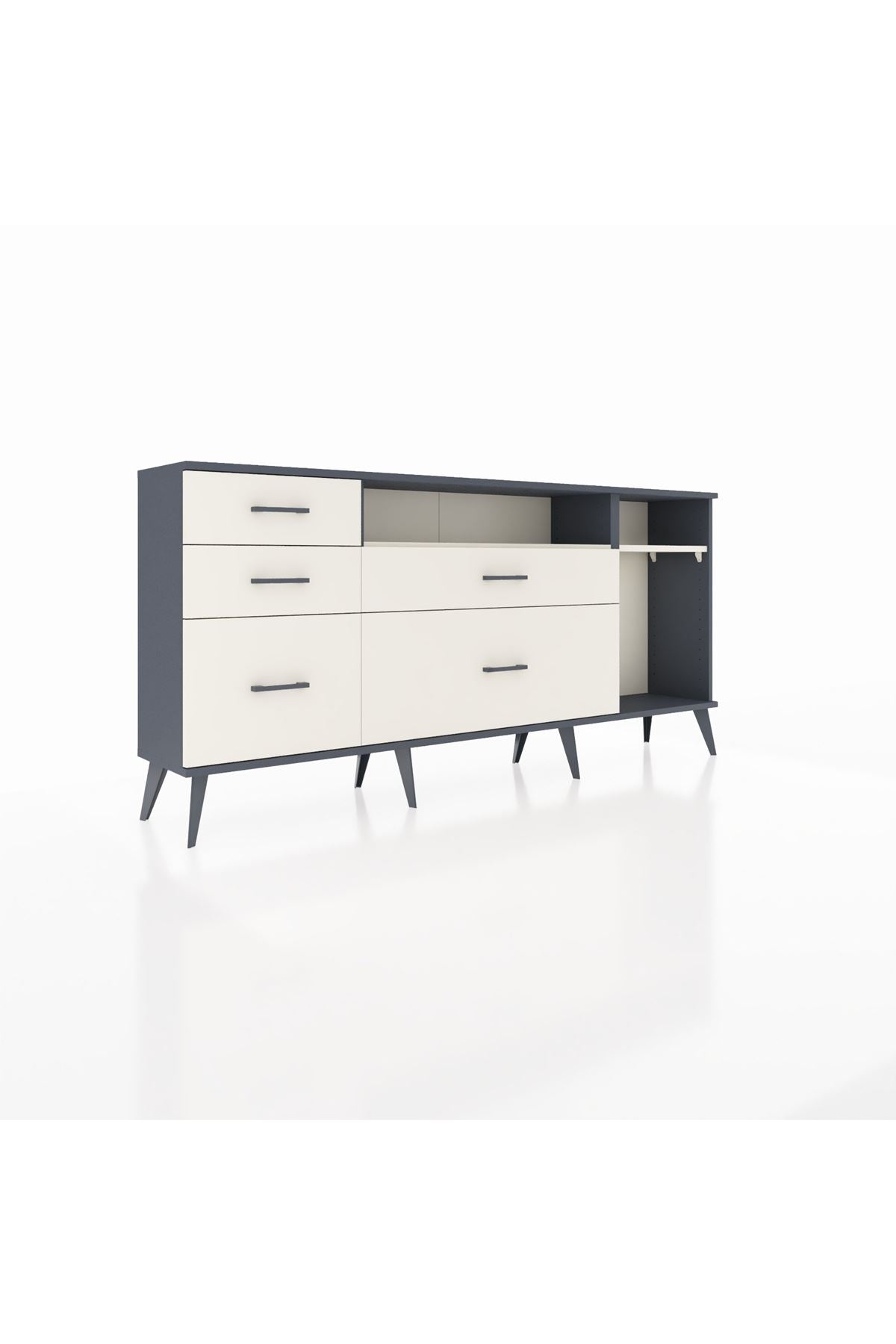 Arges Konsol 2 Raflı 5 Çekmeceli 176x30x83 - S148M015V13A