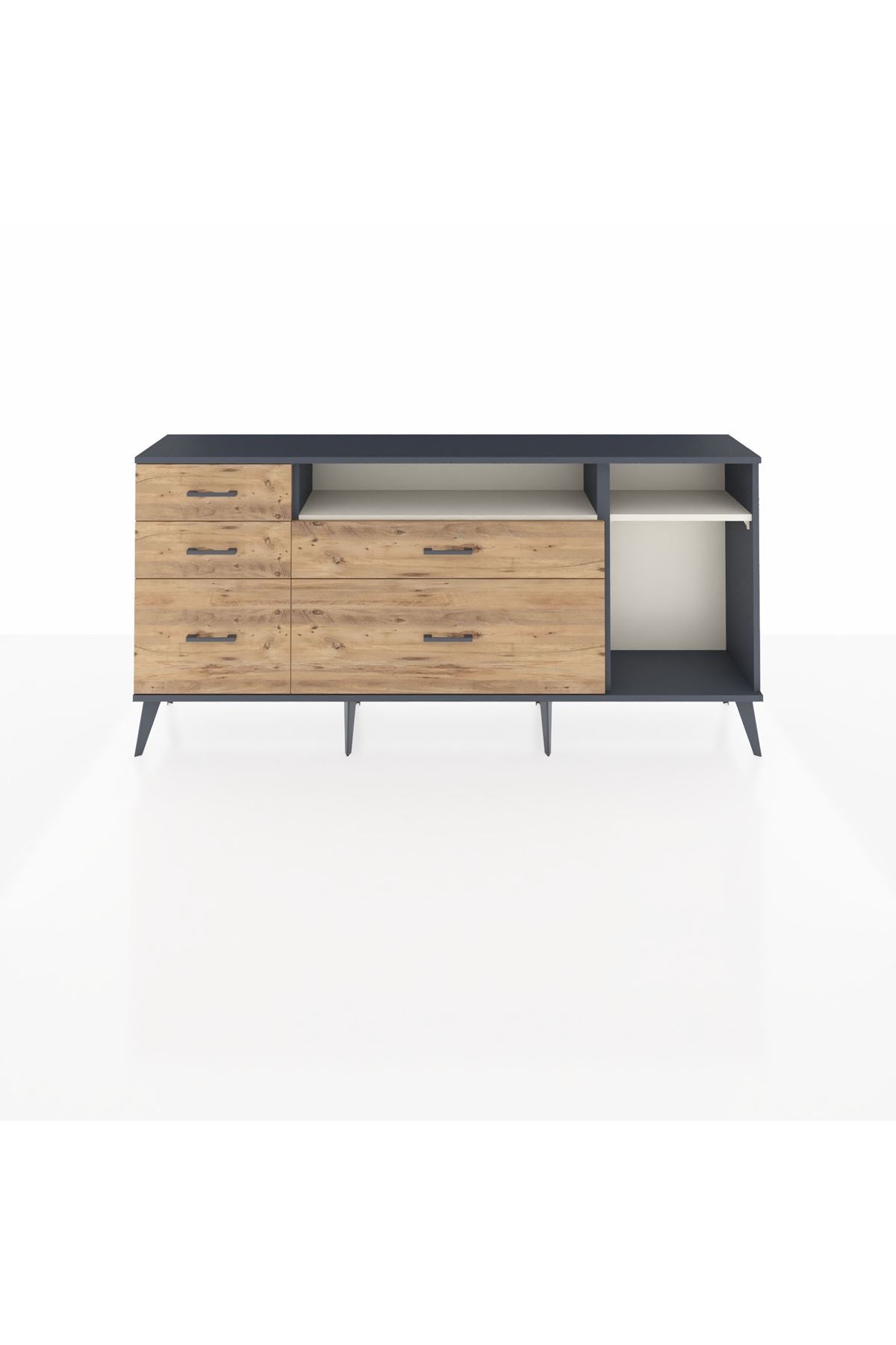 Arges Konsol 2 Raflı 5 Çekmeceli 176x30x83 - S148M015V15A